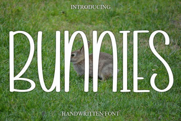 Bunnies Font: A Sweet and Cursive Handwritten Typeface for Modern Design