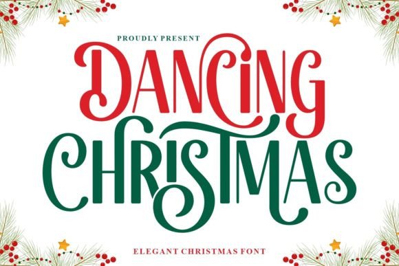 Graceful Festive Typography with Dancing Christmas Font