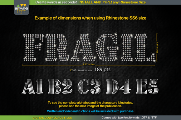 RS03 Seal Bold Rhinestone Template TTF: Effortless Bling Typography