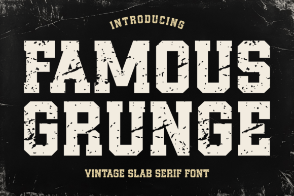 Unleash Vintage Edge: The Famous Grunge Typeface